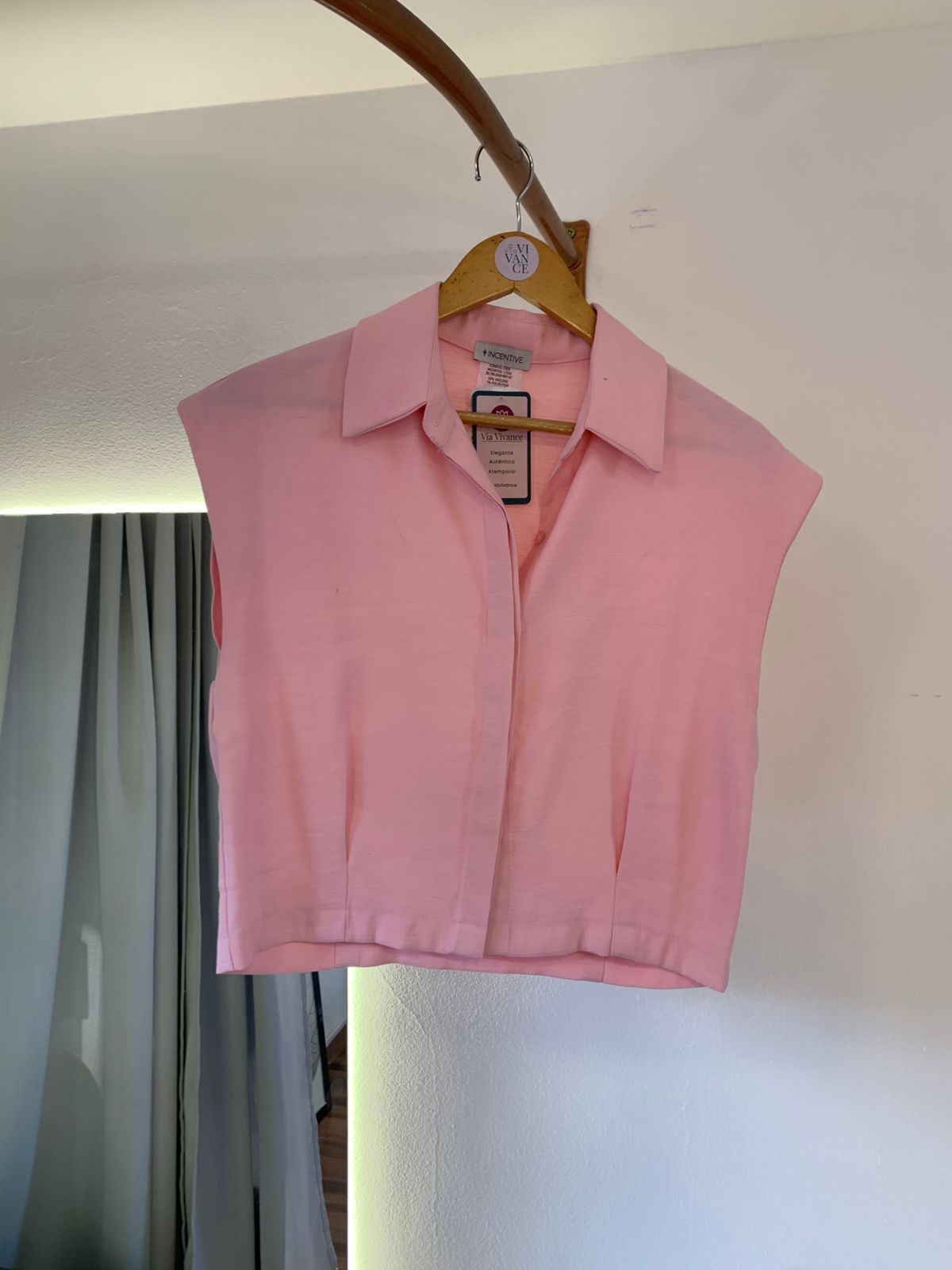Camisa S/Manga Rosa