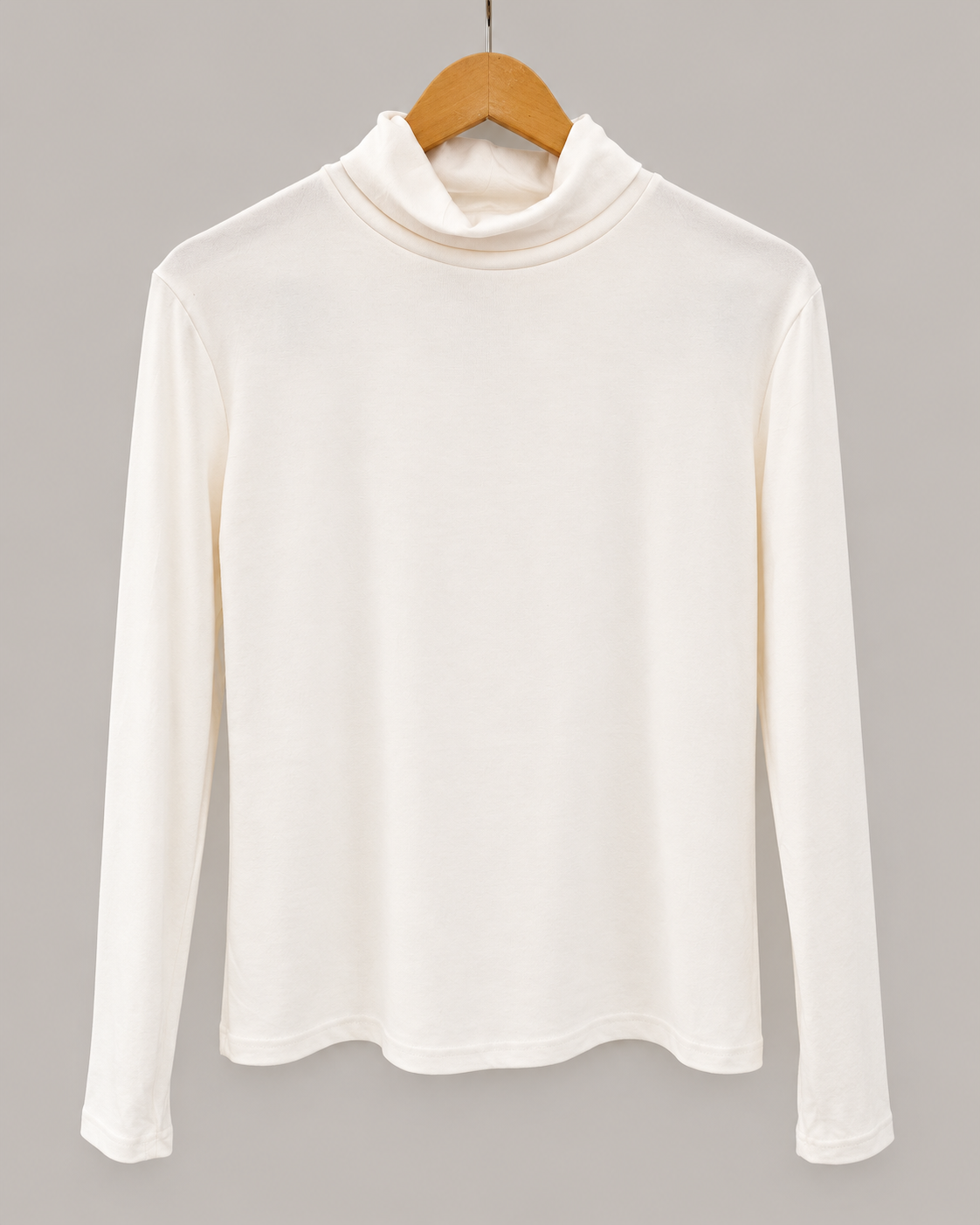 Blusa gola alta s costura - OffWhite