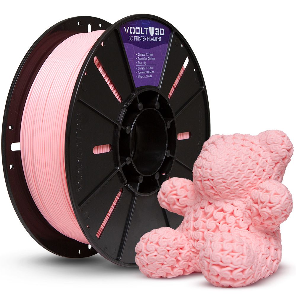 Filamento PLA Rosa Bebê Sólido - High Speed - 1,75mm 1Kg