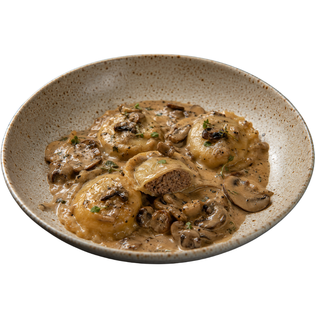 Sorrentino de mignon ao molho funghi