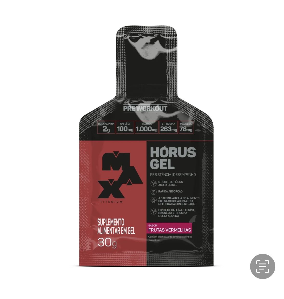 Sache pre treino gel horus