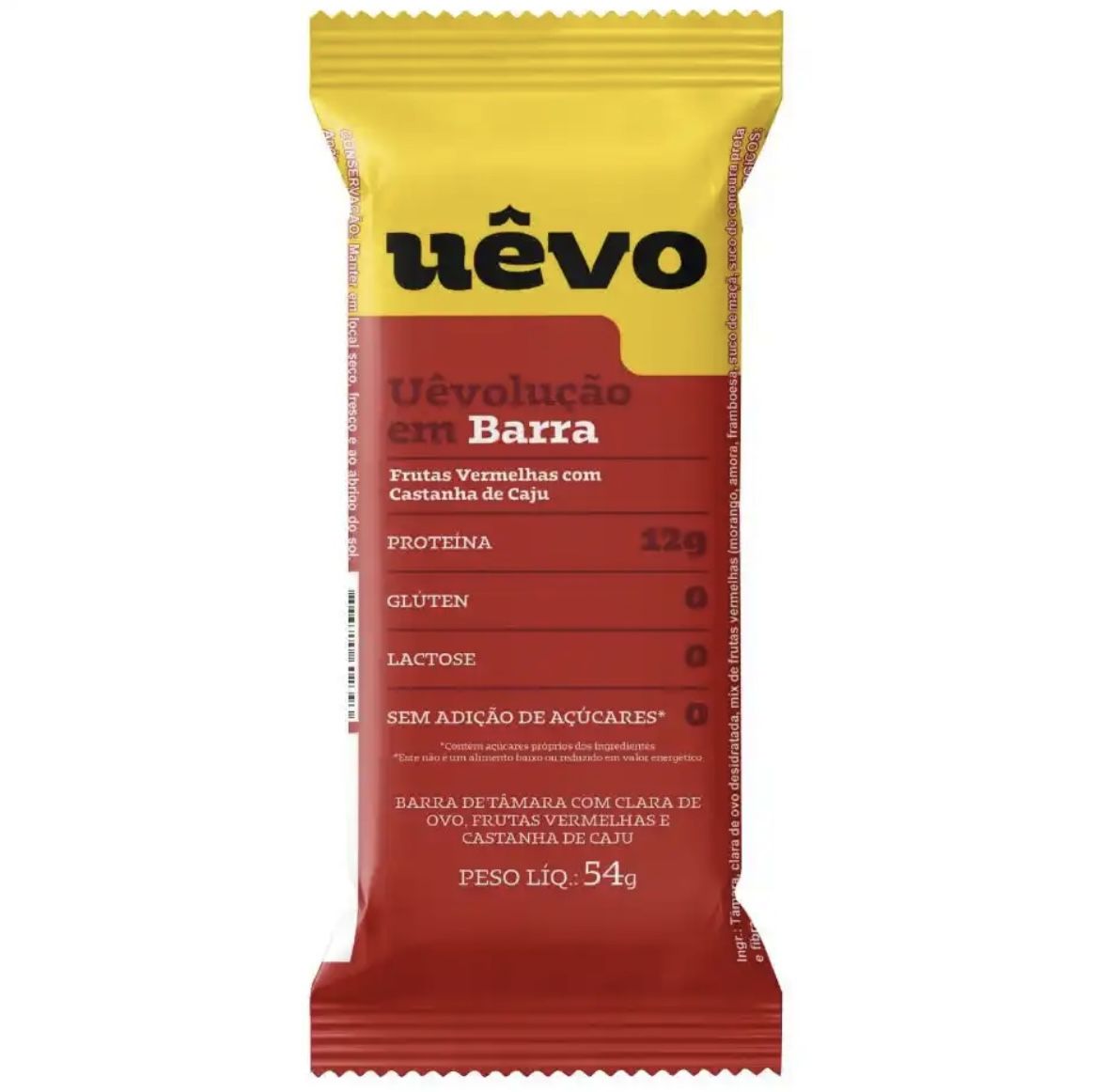 Barra 54g uevo zero glutem zero lactose