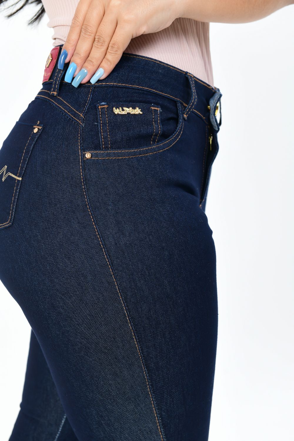 Calça Feminina Jeans Skinny Flare Carbono