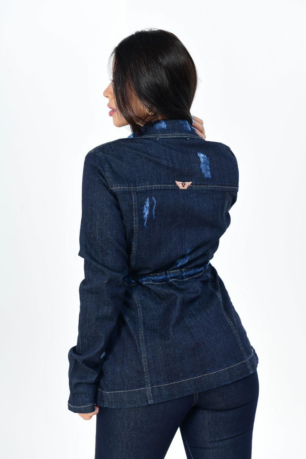 Parka Feminina Jeans Carbono Puído