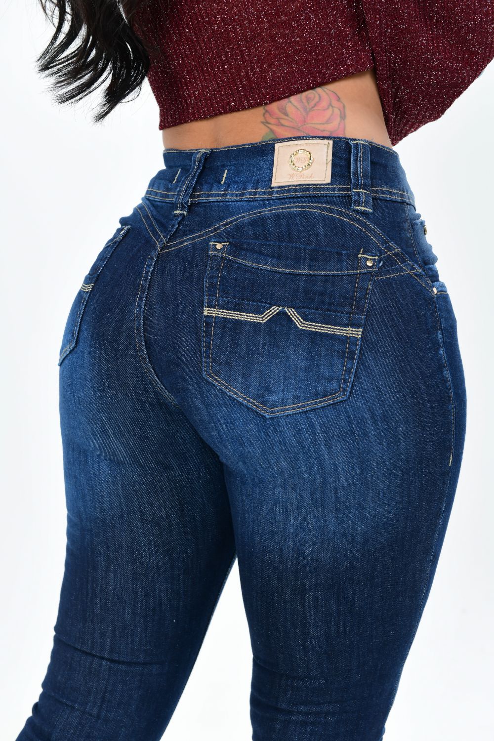 Calça Feminina Jeans Skinny Puído