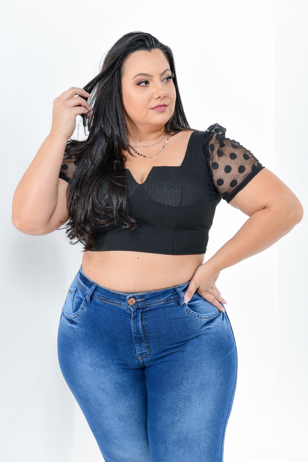 Calça Feminina Jeans Skinny Cintura Média