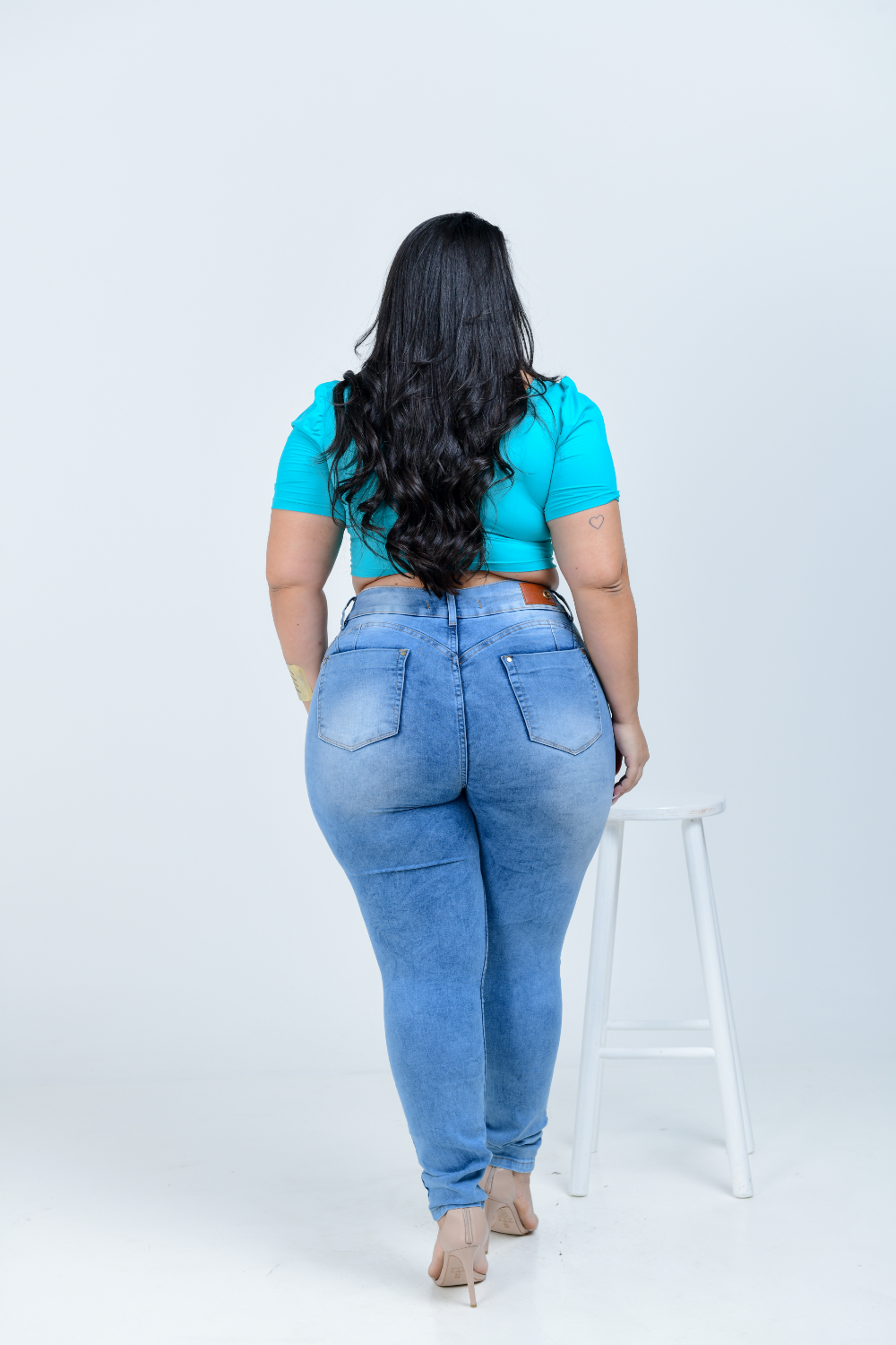 Calça Feminina Jeans Skinny Cintura Média Cinta Modeladora Xtracharmy
