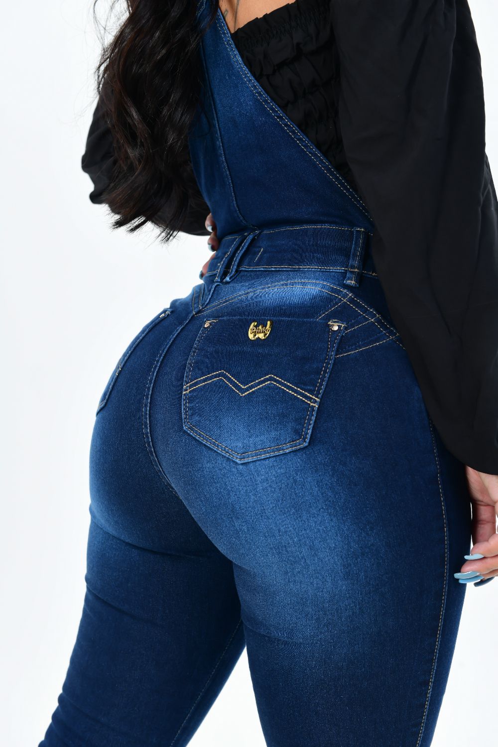 Macacão Feminino Jeans Rasgado
