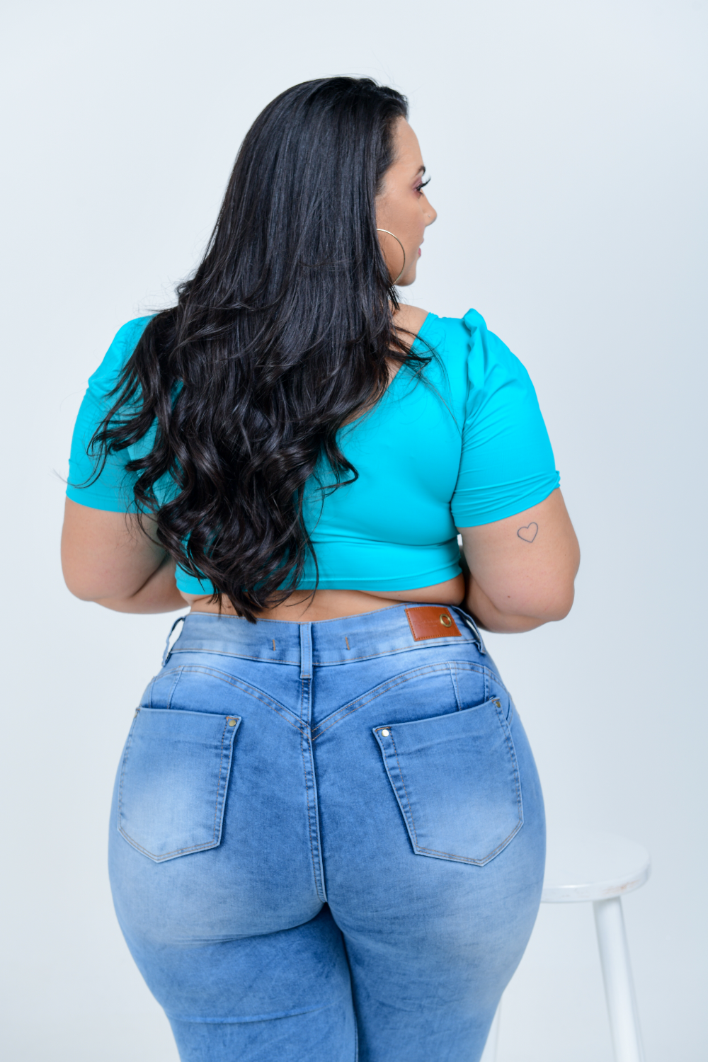 Calça Feminina Jeans Skinny Cintura Média Cinta Modeladora Xtracharmy